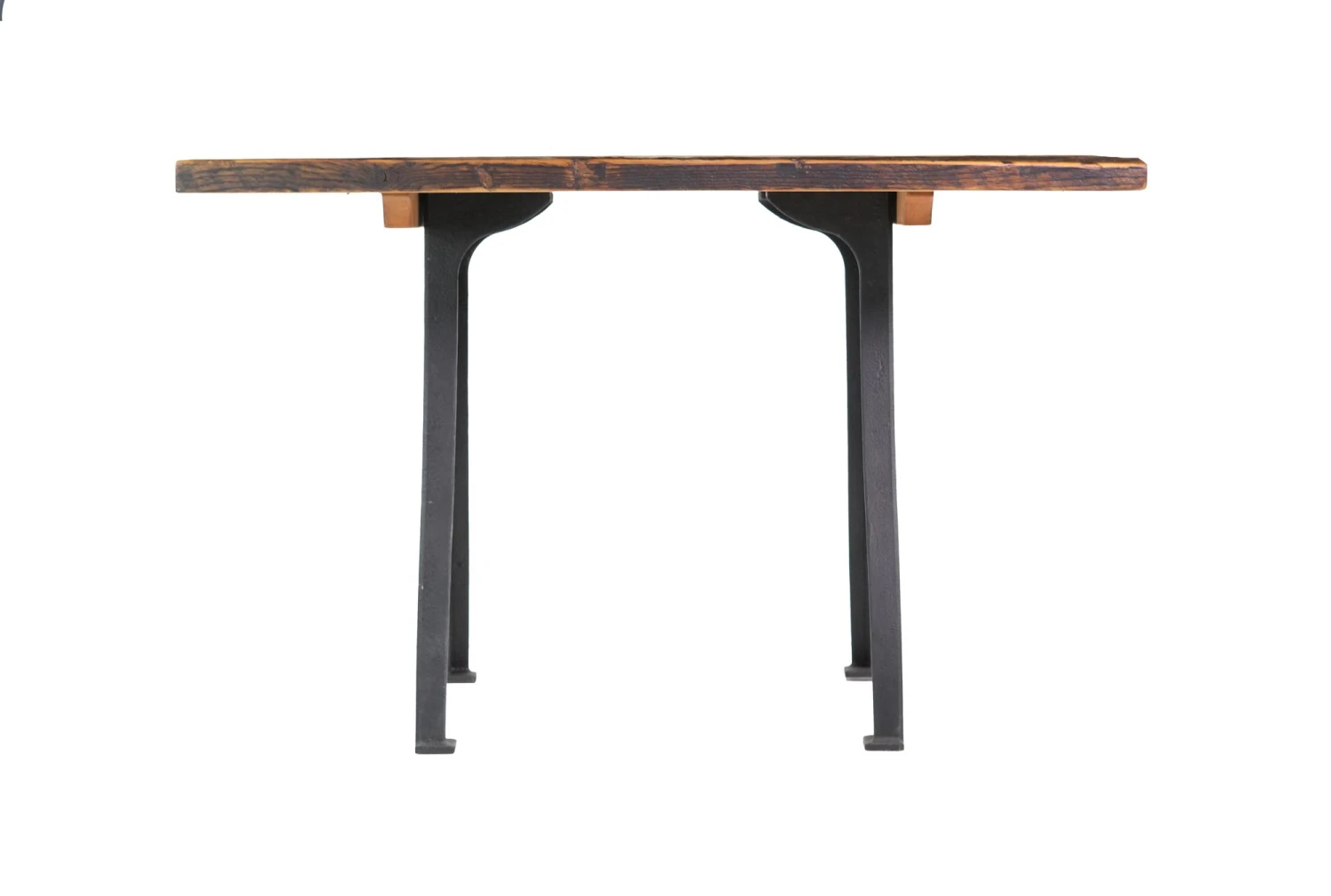 Handmade 4 Ft. Natural Pine Cast Iron New York Dining Table 7 Handmade 4 Ft. Natural Pine Cast Iron New York Dining Table - Image 5