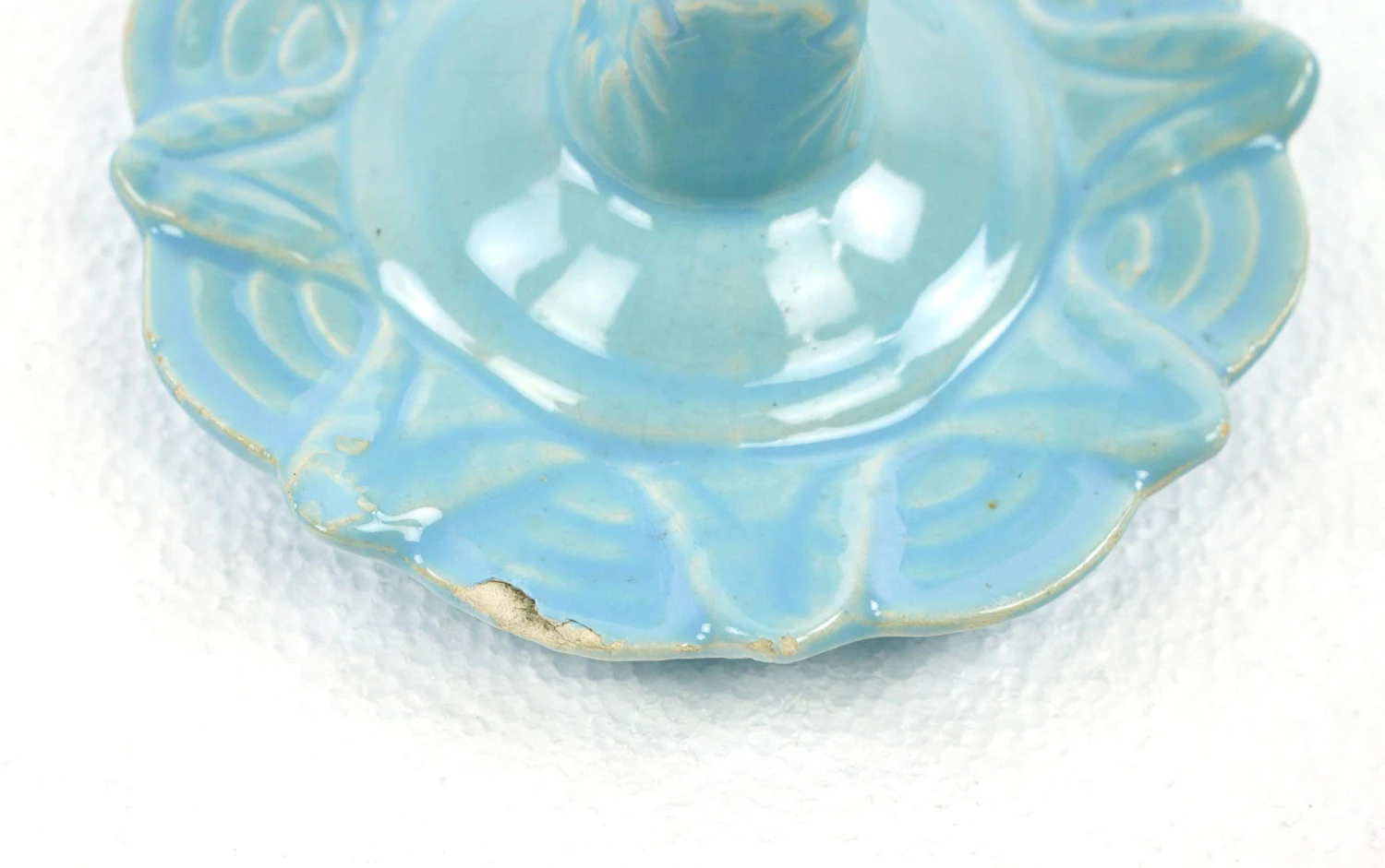 Vintage Blue Italian Ceramic Single Arm Wall Sconce 6 Vintage Blue Italian Ceramic Single Arm Wall Sconce - Image 4