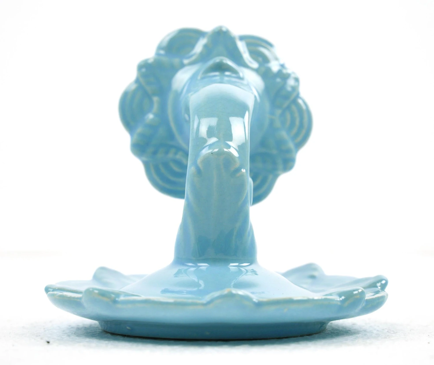 Vintage Blue Italian Ceramic Single Arm Wall Sconce 10 Vintage Blue Italian Ceramic Single Arm Wall Sconce - Image 8