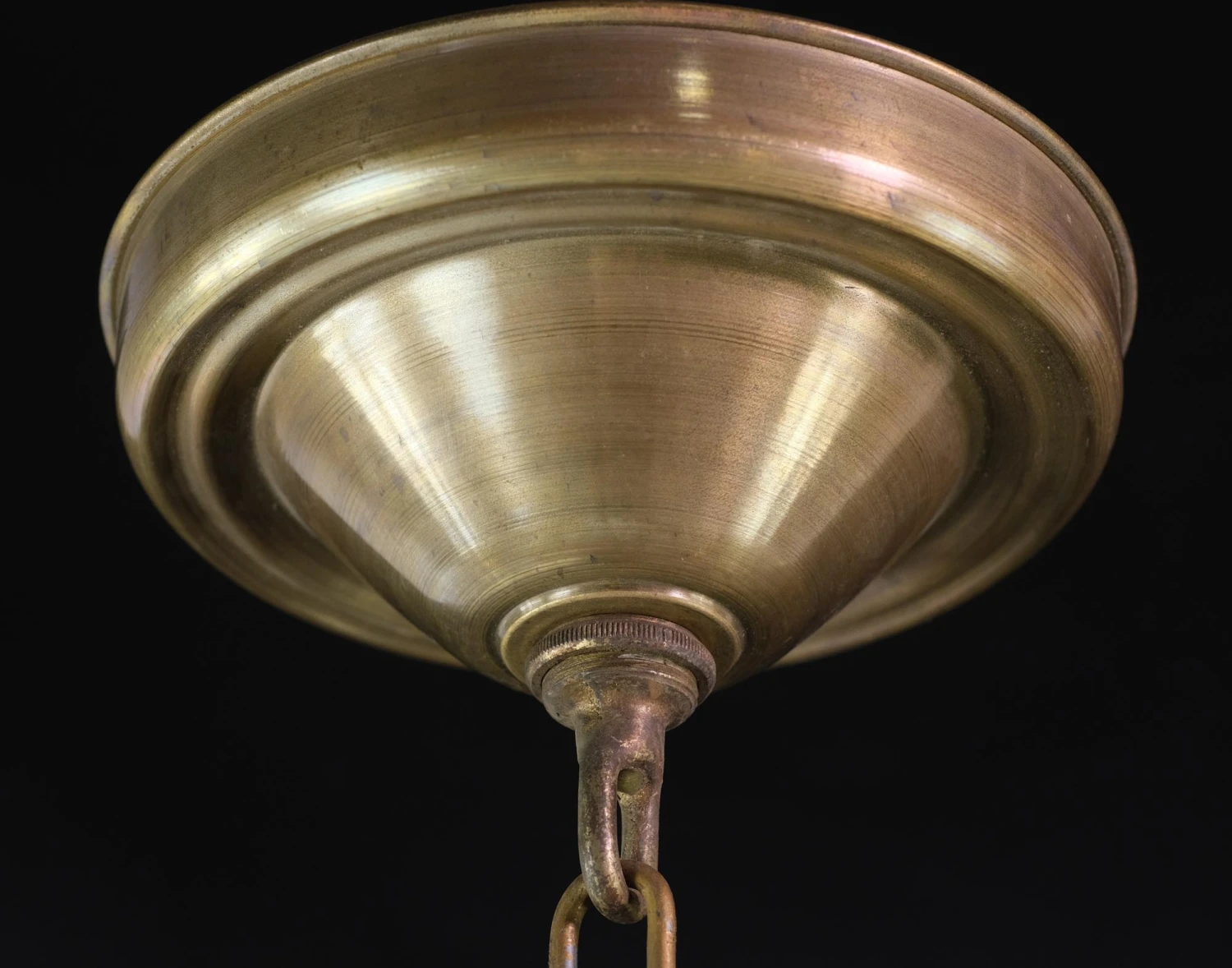 Pair Of 1950s Brass Patina Gothic Pendant Lights 8 Pair Of 1950s Brass Patina Gothic Pendant Lights - Image 6