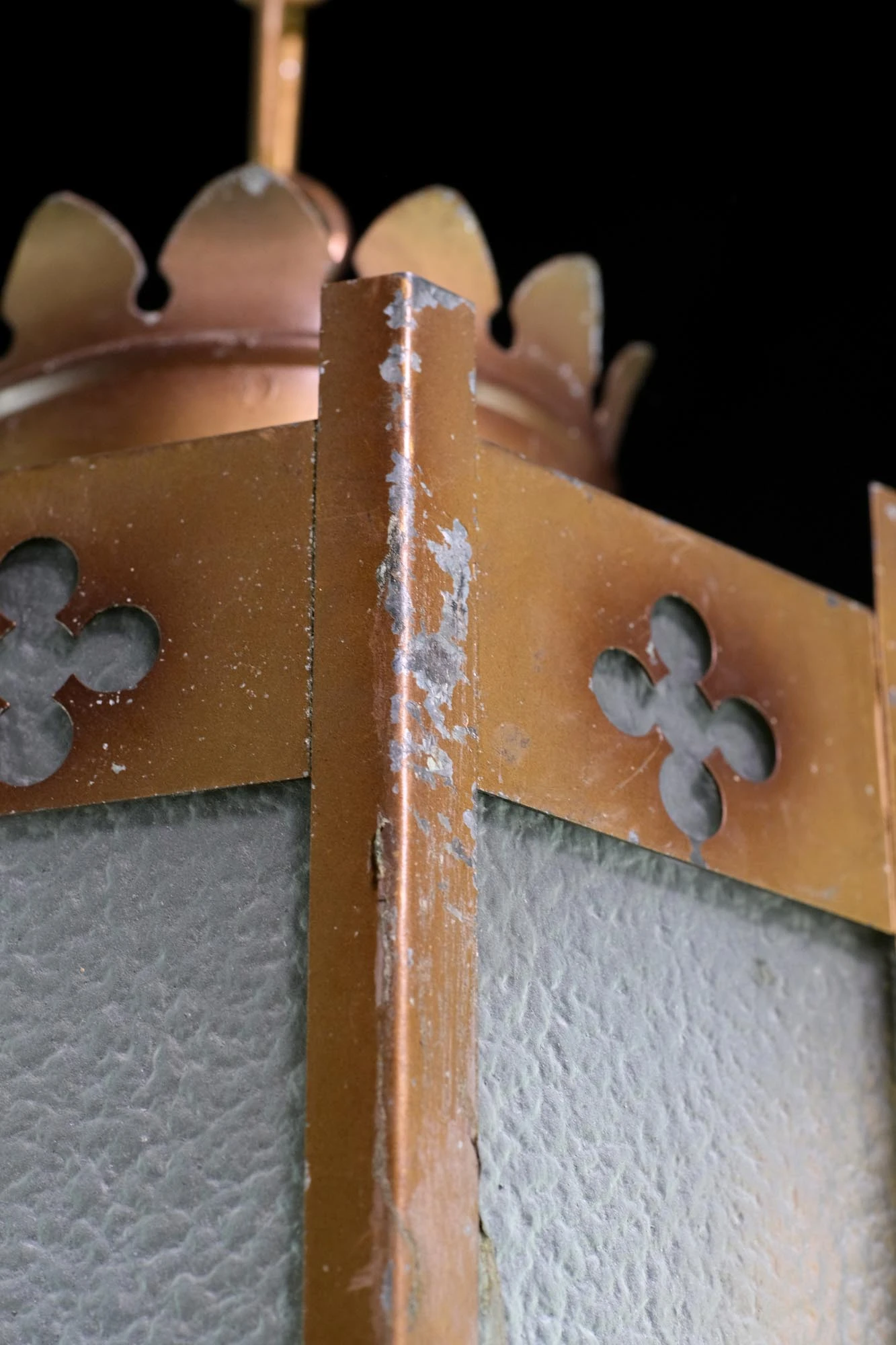 Pair Of 1950s Brass Patina Gothic Pendant Lights 10 Pair Of 1950s Brass Patina Gothic Pendant Lights - Image 8