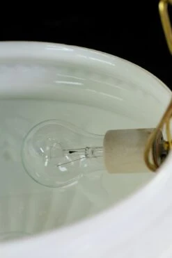 Antique Fluted Milk Glass Dish Tulip Swags Pendant Light -OGT Sale Store q275100 05