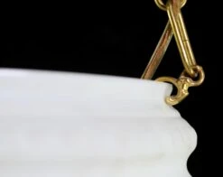 Antique Fluted Milk Glass Dish Tulip Swags Pendant Light -OGT Sale Store q275100 06