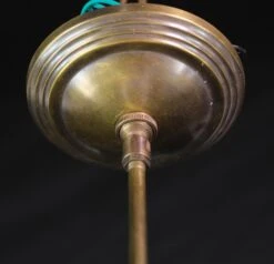 Mid Century Glass Globe Brass Pole Pendant Light 11 Mid Century Glass Globe Brass Pole Pendant Light -OGT Sale Store q275155 04