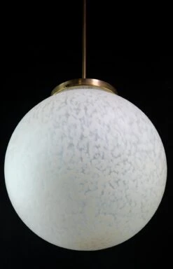 Mid Century Glass Globe Brass Pole Pendant Light 13 Mid Century Glass Globe Brass Pole Pendant Light -OGT Sale Store q275155 06