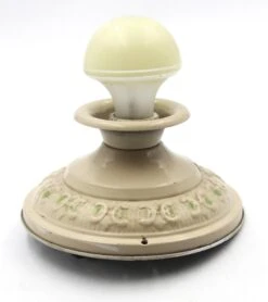 Hand Painted Beige & Green Steel Flush Mount Fixture 14 Hand Painted Beige & Green Steel Flush Mount Fixture -OGT Sale Store q275241 06