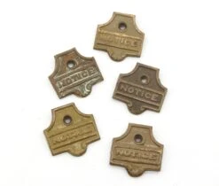 Antique Bronze Inscribed Notice Label Plate 9 Antique Bronze Inscribed Notice Label Plate -OGT Sale Store q275270 04