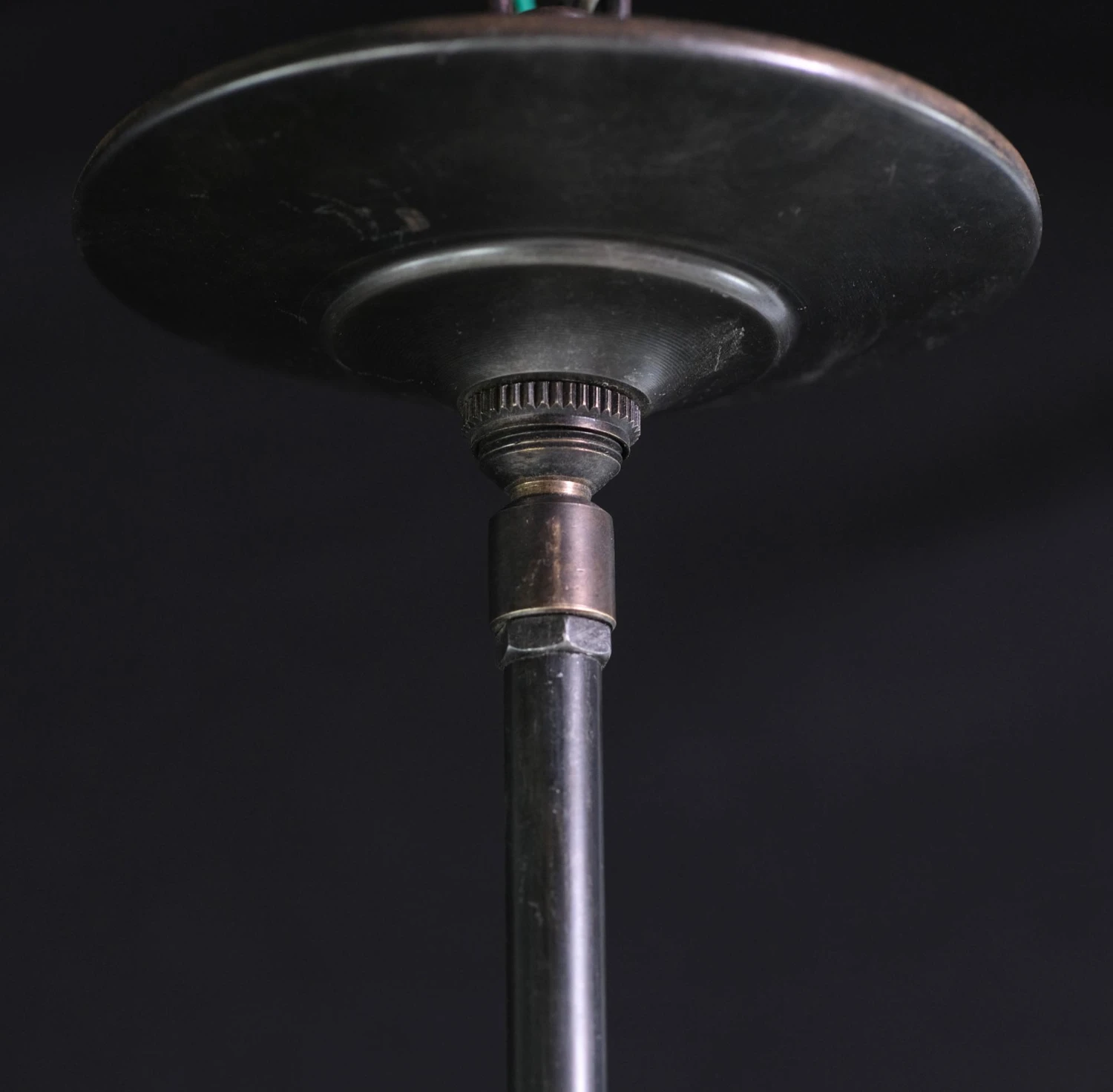 1910s Copper Clad Mercury Glass Kitchen Island Pendant Light 8 1910s Copper Clad Mercury Glass Kitchen Island Pendant Light - Image 6