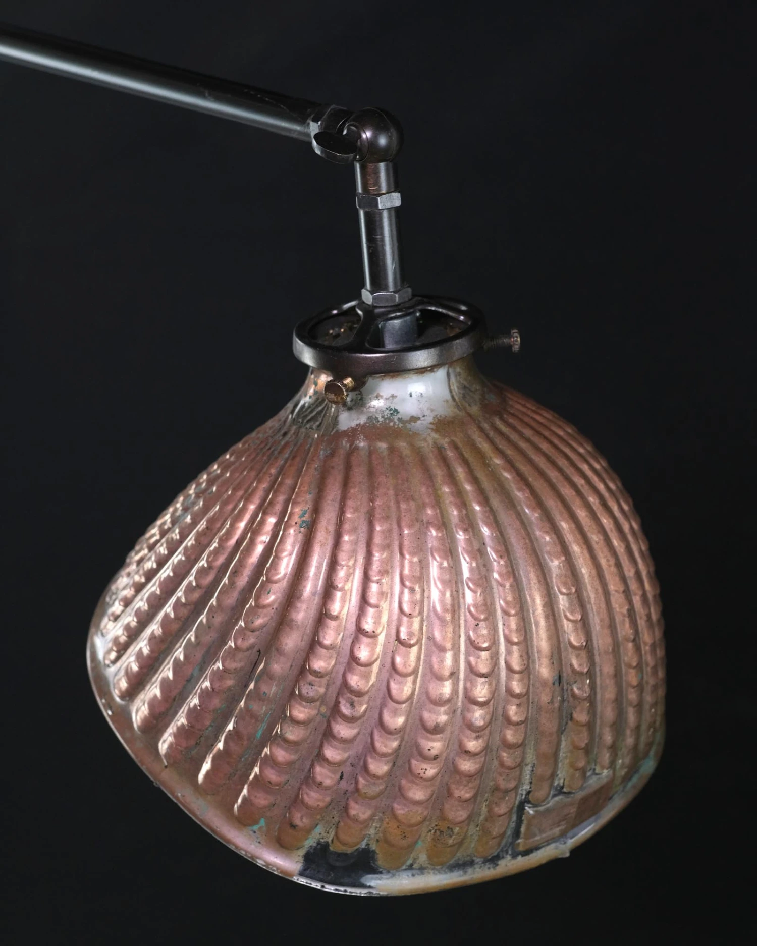 1910s Copper Clad Mercury Glass Kitchen Island Pendant Light 11 1910s Copper Clad Mercury Glass Kitchen Island Pendant Light - Image 9