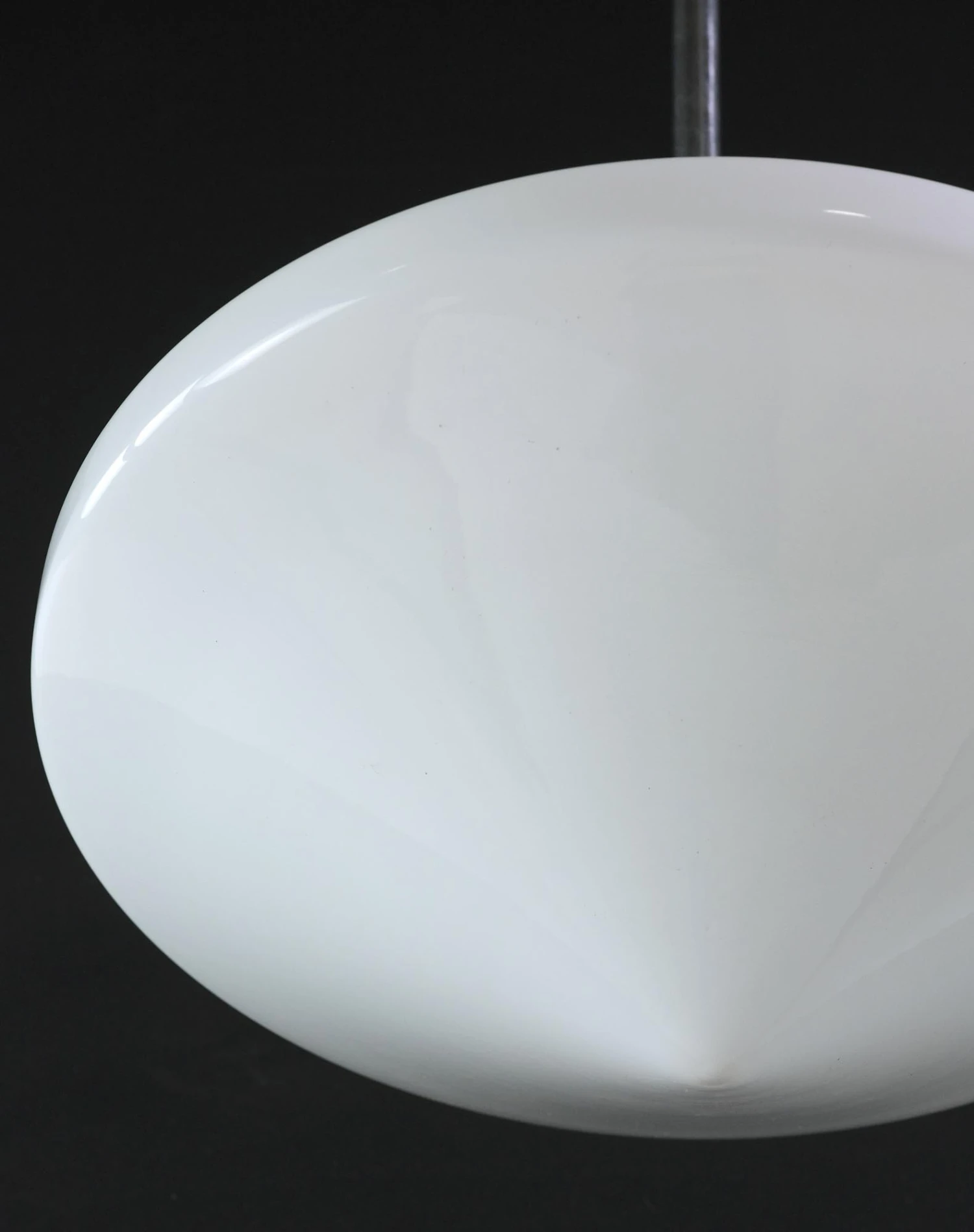 Mid Century 18 In. School House Conical Nickel Pole Pendant Light 8 Mid Century 18 In. School House Conical Nickel Pole Pendant Light - Image 6