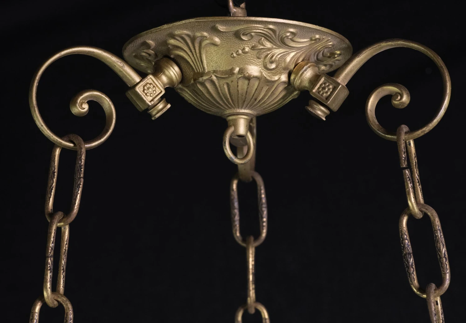 Cast Milk Glass Quatrefoil Design Dish Pendant Light 8 Cast Milk Glass Quatrefoil Design Dish Pendant Light - Image 6