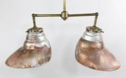 Double Copper Plated 1910s Mercury Glass Pendant Light 23 Double Copper Plated 1910s Mercury Glass Pendant Light -OGT Sale Store q275781 06