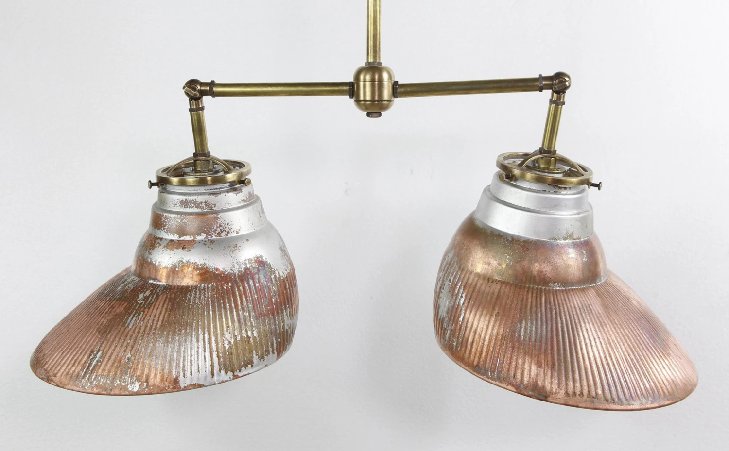 Double Copper Plated 1910s Mercury Glass Pendant Light 8 Double Copper Plated 1910s Mercury Glass Pendant Light - Image 6