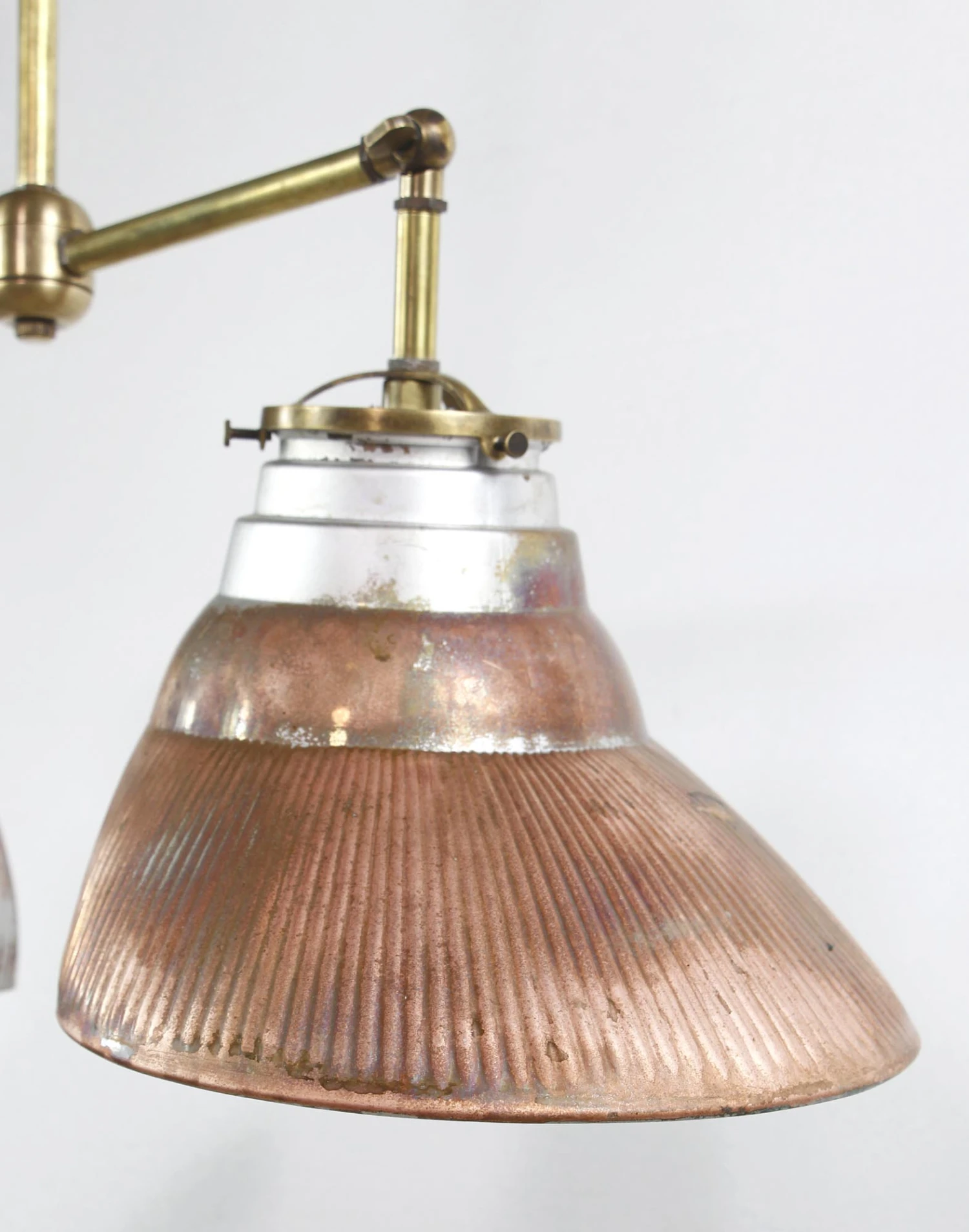 Double Copper Plated 1910s Mercury Glass Pendant Light 10 Double Copper Plated 1910s Mercury Glass Pendant Light - Image 8