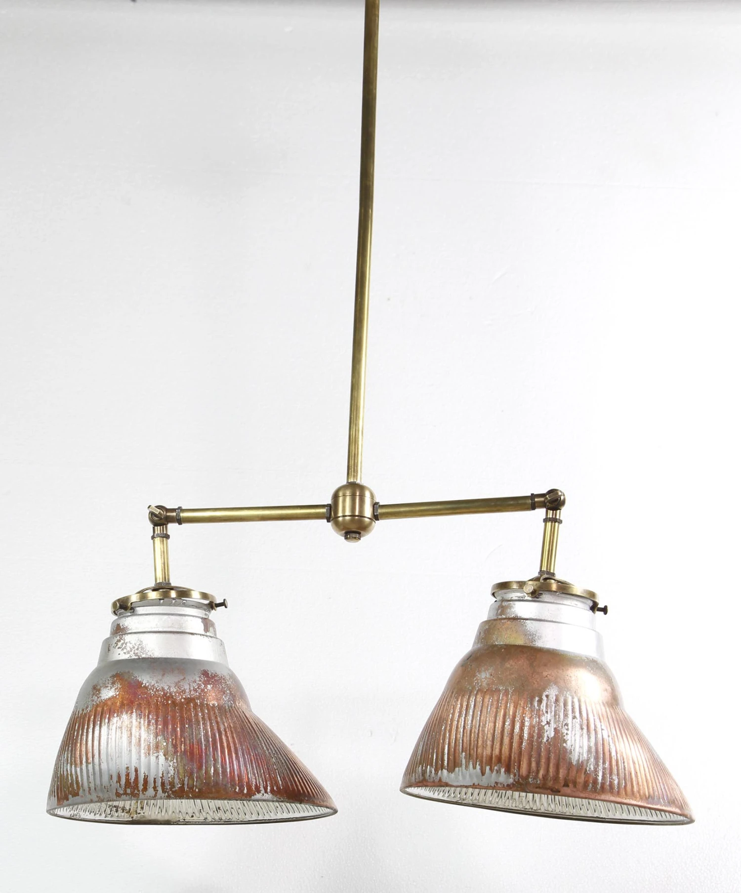 Double Copper Plated 1910s Mercury Glass Pendant Light 12 Double Copper Plated 1910s Mercury Glass Pendant Light - Image 10
