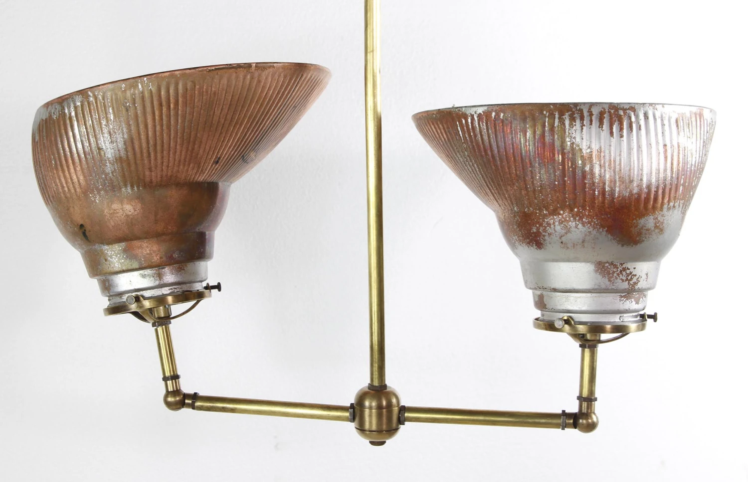 Double Copper Plated 1910s Mercury Glass Pendant Light 16 Double Copper Plated 1910s Mercury Glass Pendant Light - Image 14