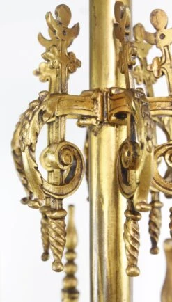 19th Century French Gilded Bronze 6 Arm Chandelier -OGT Sale Store q275786 07