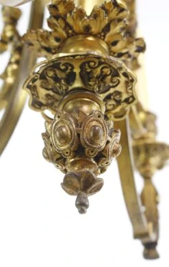 19th Century French Gilded Bronze 6 Arm Chandelier -OGT Sale Store q275786 10
