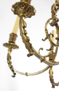 19th Century French Gilded Bronze 6 Arm Chandelier -OGT Sale Store q275786 13