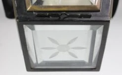 Black Brass Hanging Lantern With Beveled & Etched Glass -OGT Sale Store q275787 06