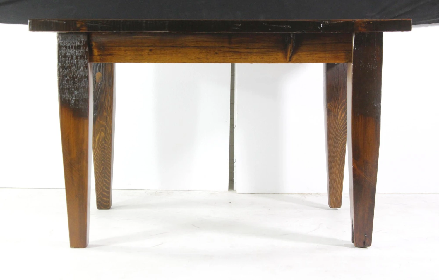 Handmade 4 Ft. Provincial Stain Heart Pine Dining Table 6 Handmade 4 Ft. Provincial Stain Heart Pine Dining Table - Image 4