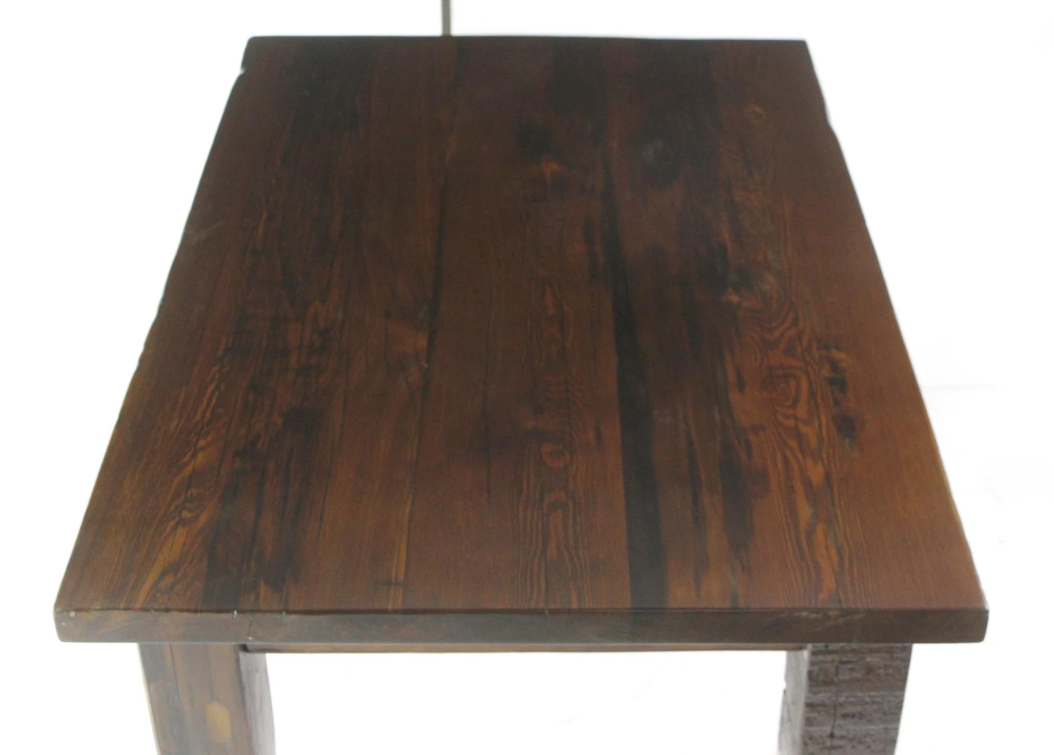 Handmade 4 Ft. Provincial Stain Heart Pine Dining Table 8 Handmade 4 Ft. Provincial Stain Heart Pine Dining Table - Image 6