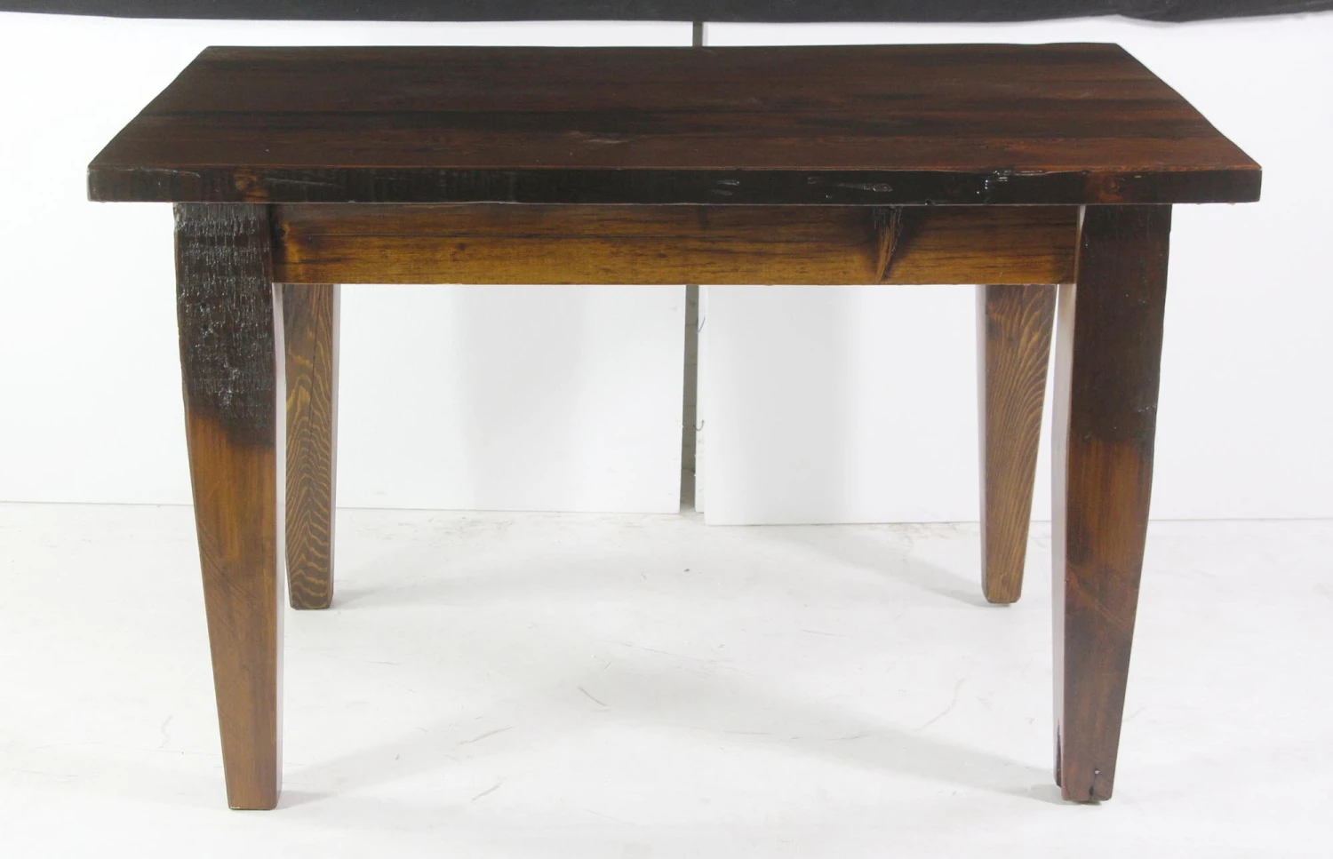 Handmade 4 Ft. Provincial Stain Heart Pine Dining Table 11 Handmade 4 Ft. Provincial Stain Heart Pine Dining Table - Image 9