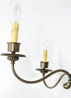 Antique Brass 6 Arm Fluted Georgian Chandelier -OGT Sale Store q275864 09