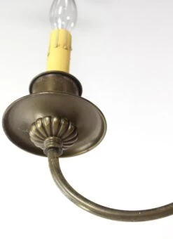 Antique Brass 6 Arm Fluted Georgian Chandelier -OGT Sale Store q275864 10