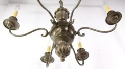 Antique Brass 6 Arm Fluted Georgian Chandelier -OGT Sale Store q275864 13