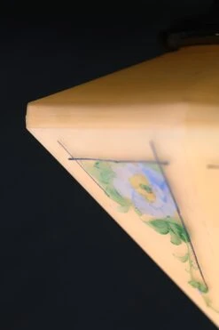 1940s Hand Painted Octagon Shaped Semi Flush Mount Light 17 1940s Hand Painted Octagon Shaped Semi Flush Mount Light -OGT Sale Store q275873 07