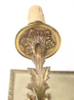 Pair Of French Brass Triple Light Floral Wall Sconces 13 Pair Of French Brass Triple Light Floral Wall Sconces -OGT Sale Store q275882 04