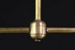 1910s X-Ray Glass Brass Pole Double Down Pendant Light -OGT Sale Store q275938 06