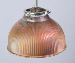 1910 Silver Reflector Glass With Copper Plated Shade Pendant Light 20 1910 Silver Reflector Glass With Copper Plated Shade Pendant Light -OGT Sale Store q275939 08