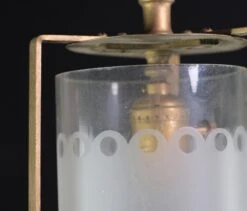 Petite Brass Star Motif & Floral Frosted Cylinder Glass Pendant Light -OGT Sale Store q275993a 06