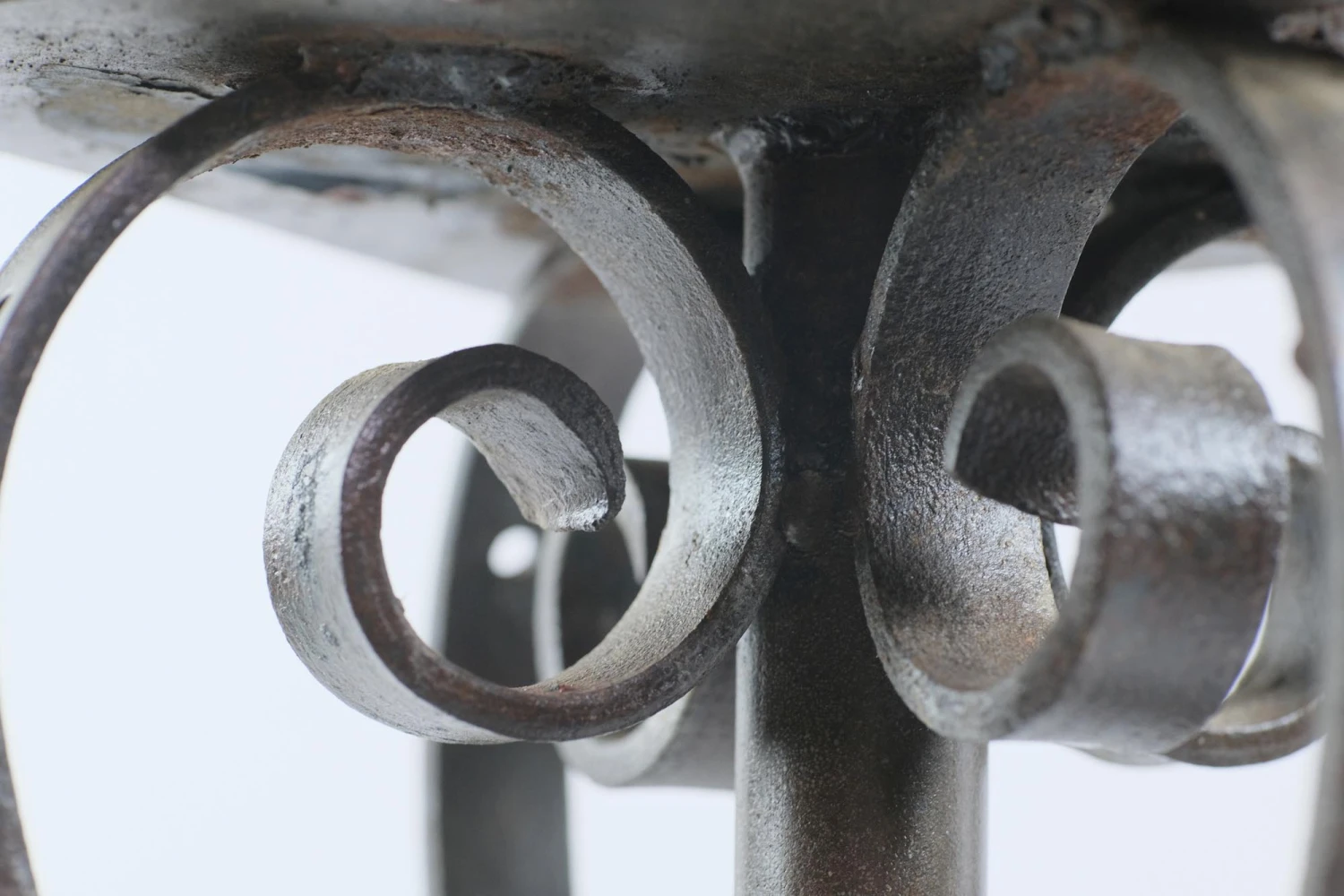 Antique Wrought Iron Curled 28.5 In. Table Base 6 Antique Wrought Iron Curled 28.5 In. Table Base - Image 4