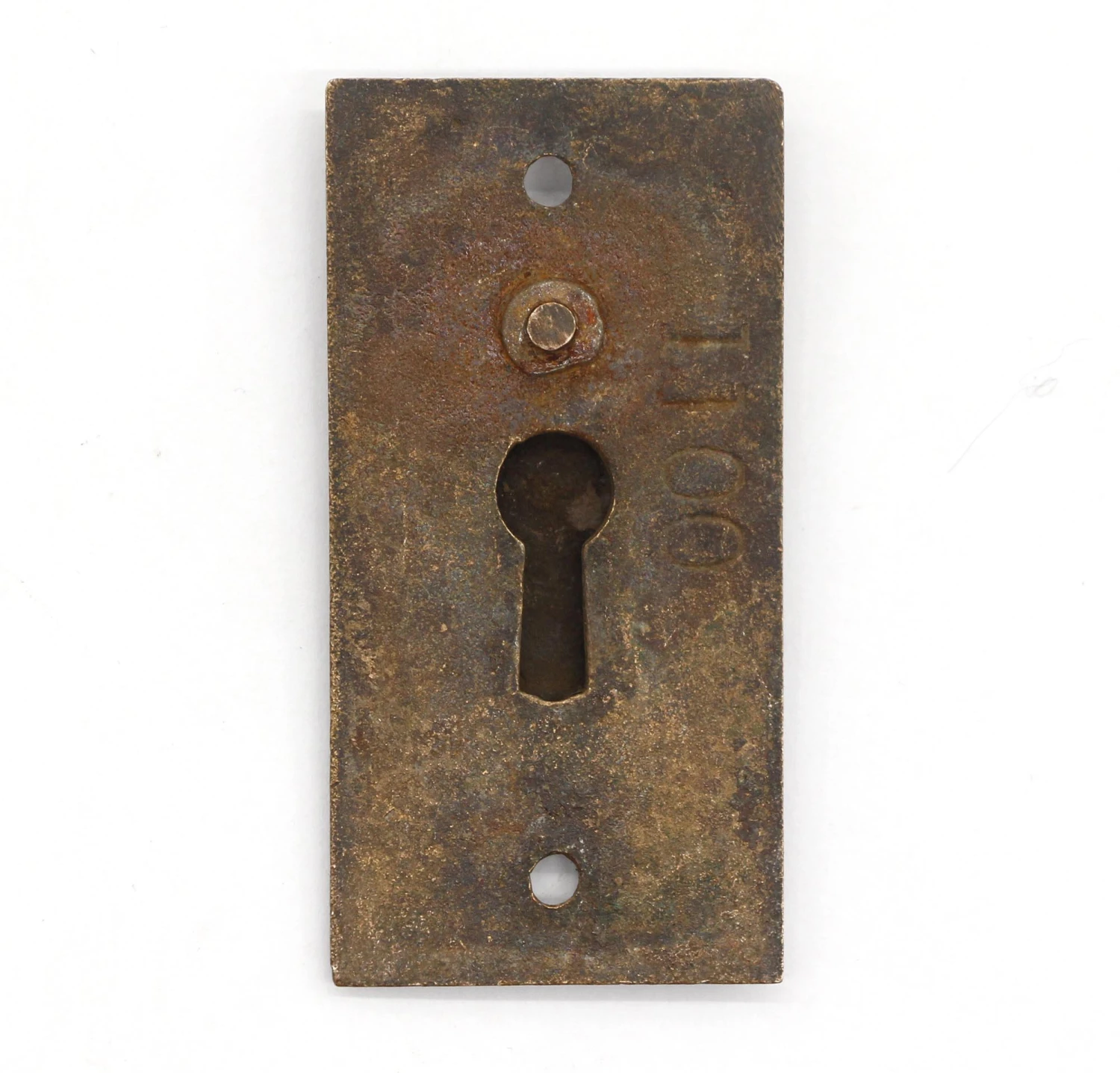 Antique Brass 2.625 In. Rectangle Draft Keyhole Cover 6 Antique Brass 2.625 In. Rectangle Draft Keyhole Cover - Image 4