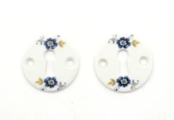 Pair Of J.M. Limoges Porcelain Floral Keyhole Covers 11 Pair Of J.M. Limoges Porcelain Floral Keyhole Covers -OGT Sale Store q276158 05