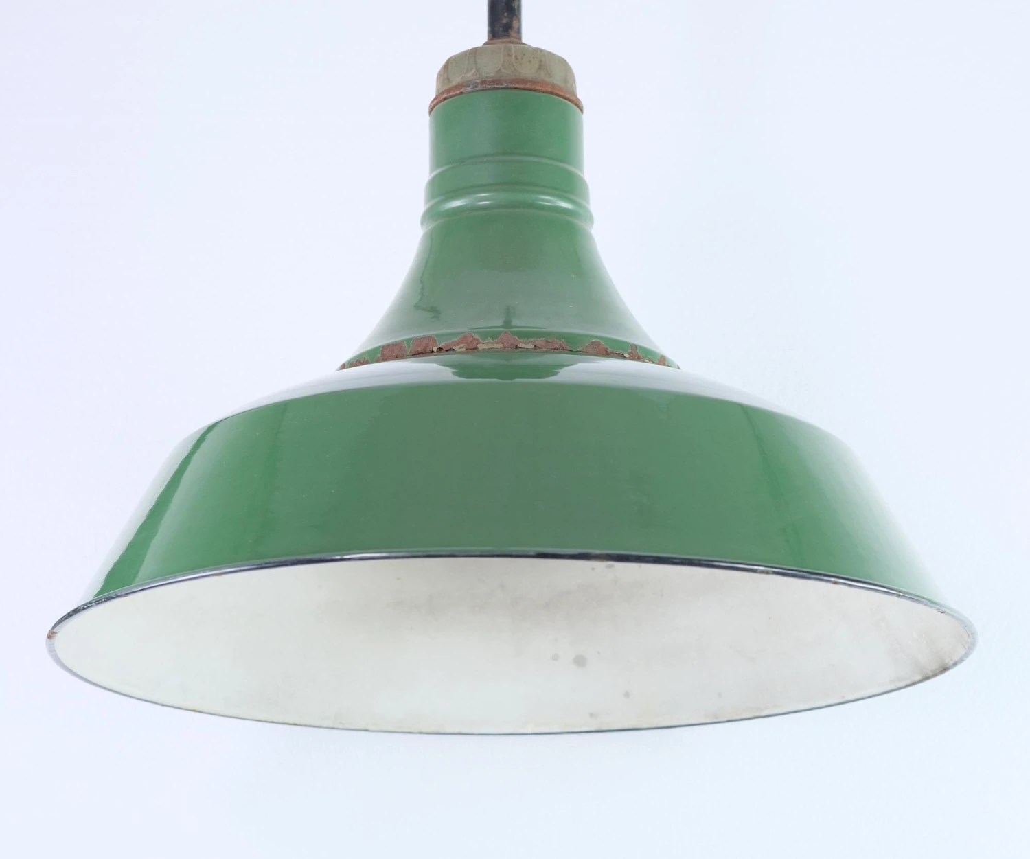 20.5 In. Green Enameled Steel Industrial Factory Pole Pendant Light 11 20.5 In. Green Enameled Steel Industrial Factory Pole Pendant Light - Image 9