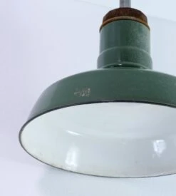 14 In. Green Enameled Steel Industrial Factory Pole Pendant Light 14 14 In. Green Enameled Steel Industrial Factory Pole Pendant Light -OGT Sale Store q276189 06