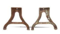 Pair Of 21.5 In. Rusted Machine Base Cast Iron Legs 9 Pair Of 21.5 In. Rusted Machine Base Cast Iron Legs -OGT Sale Store q276291 04