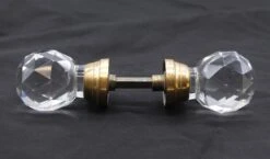 Antique Pair Of Cut Collectors Glass Faceted Doorknobs 11 Antique Pair Of Cut Collectors Glass Faceted Doorknobs -OGT Sale Store q276330 04