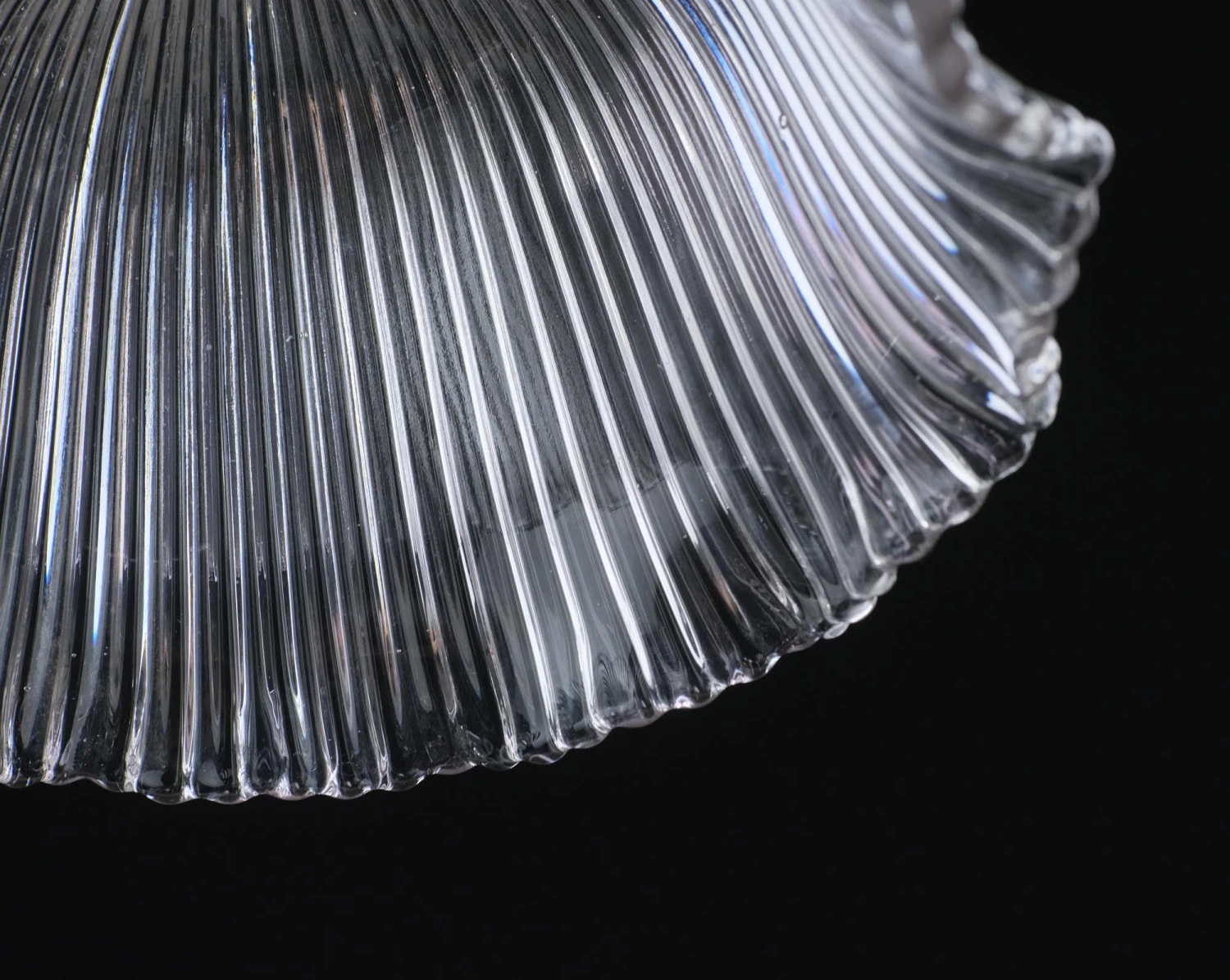 1920s Holophane Prism Glass Black Knit Cord Pendant Light 6 1920s Holophane Prism Glass Black Knit Cord Pendant Light - Image 4