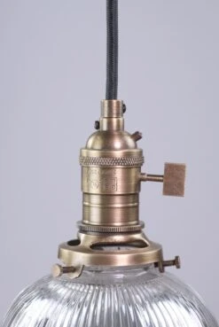 1920s Holophane Prism Glass Black Knit Cord Pendant Light 13 1920s Holophane Prism Glass Black Knit Cord Pendant Light -OGT Sale Store q276371 05