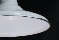 16 In. White Enameled Steel Industrial Factory Pole Pendant Light 12 16 In. White Enameled Steel Industrial Factory Pole Pendant Light -OGT Sale Store q276401 05