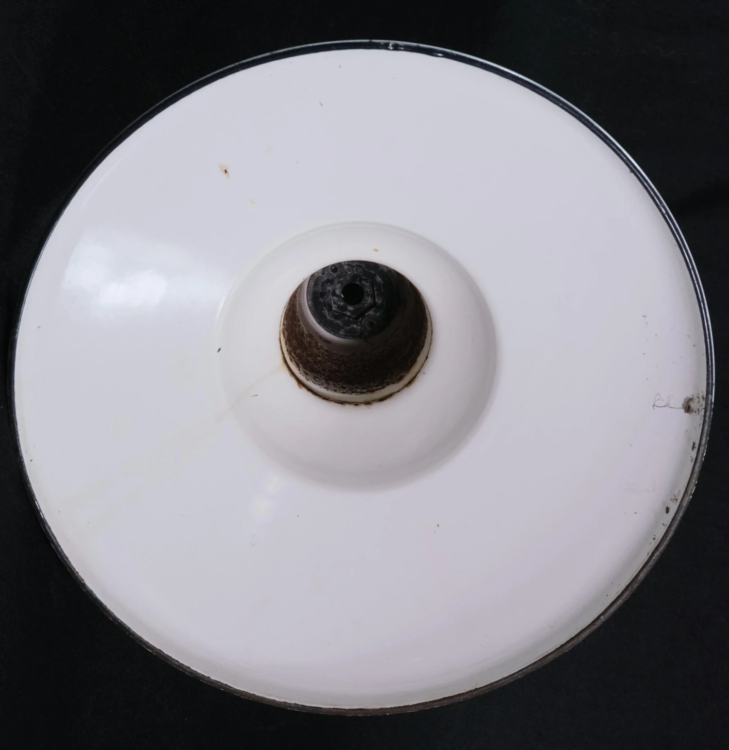 16 In. White Enameled Steel Industrial Factory Pole Pendant Light 8 16 In. White Enameled Steel Industrial Factory Pole Pendant Light - Image 6