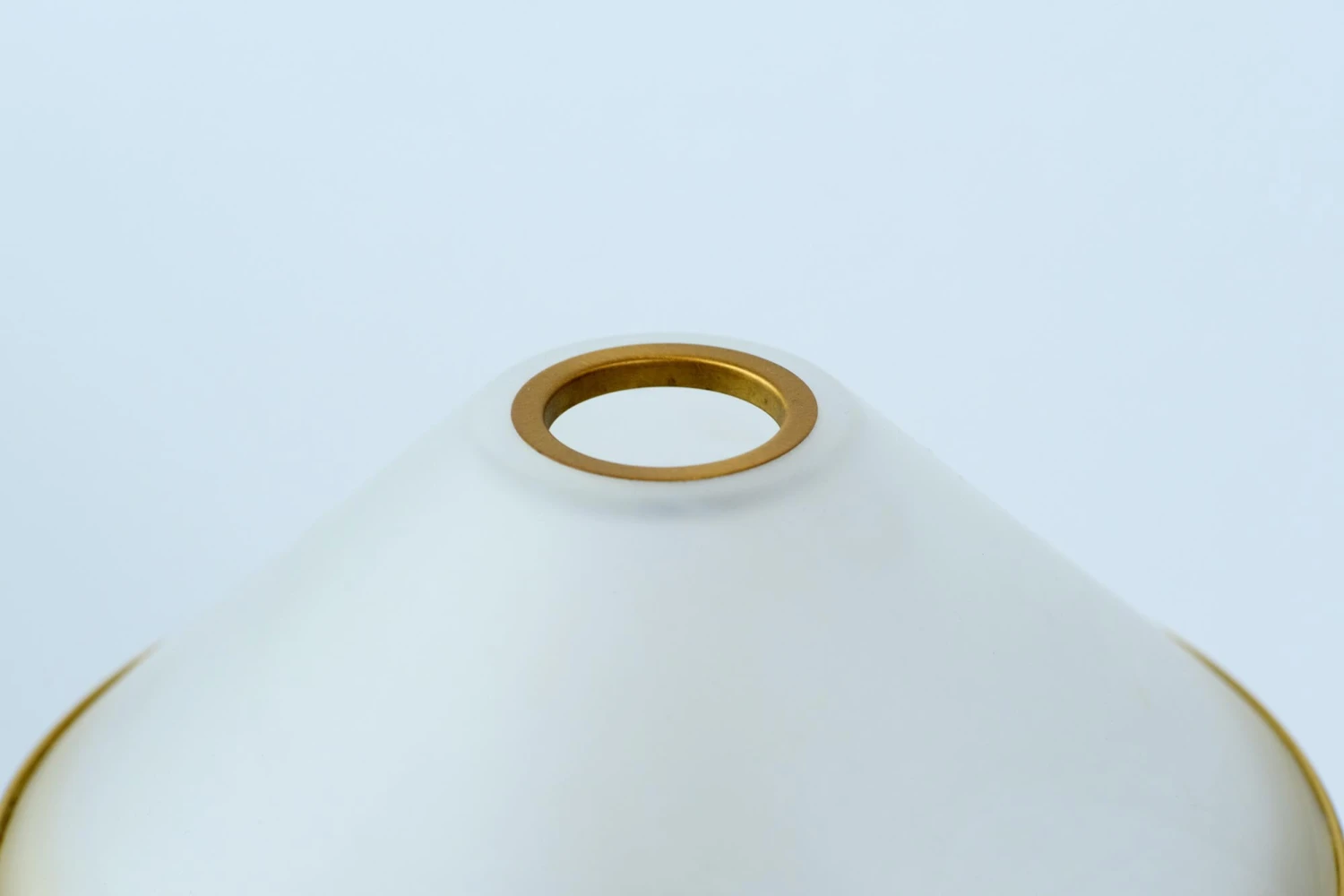 Mid Century Solid Brass & Frosted Glass Lamp 7 Mid Century Solid Brass & Frosted Glass Lamp - Image 5