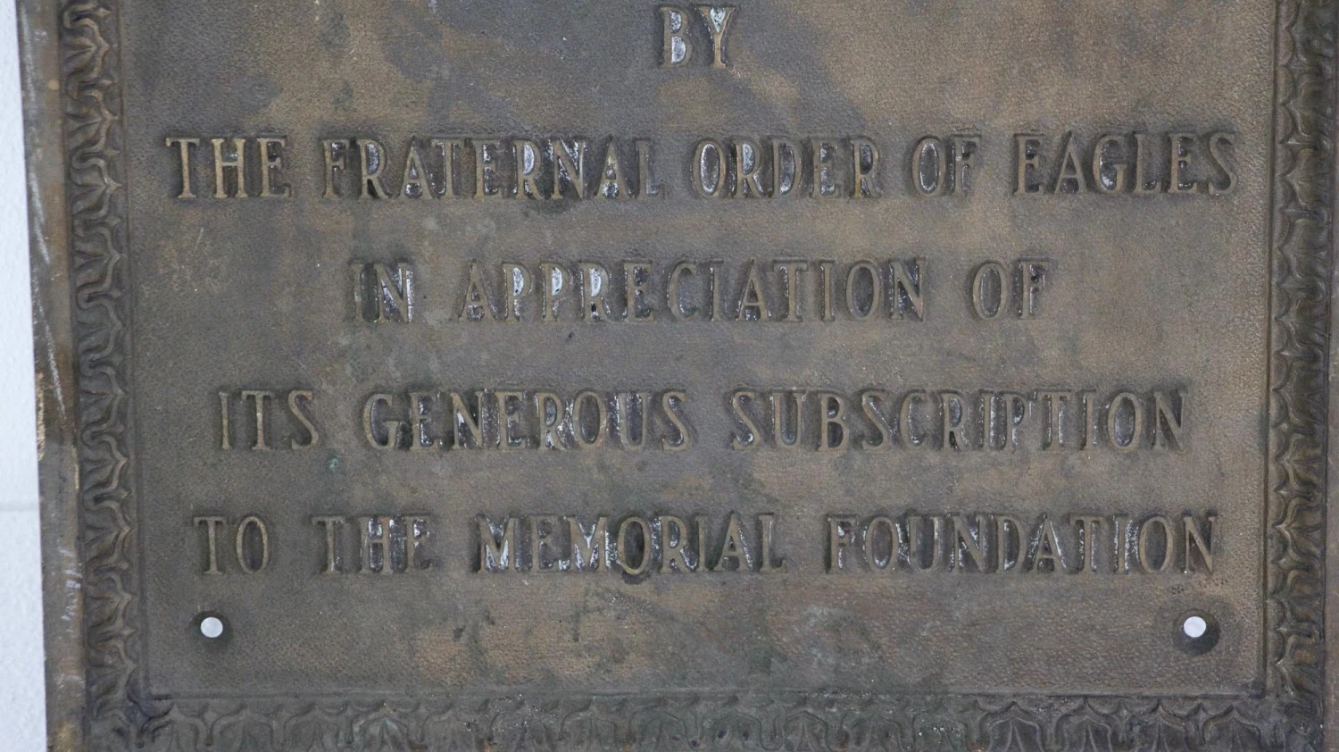 The Fraternal Order Of Eagles Bronze Plaque 6 The Fraternal Order Of Eagles Bronze Plaque - Image 4