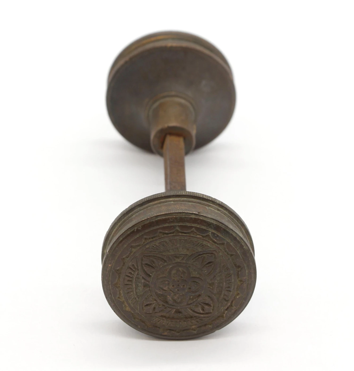 Pair Of Antique Bronze Gothic Corbin Passage Door Knobs 7 Pair Of Antique Bronze Gothic Corbin Passage Door Knobs - Image 5