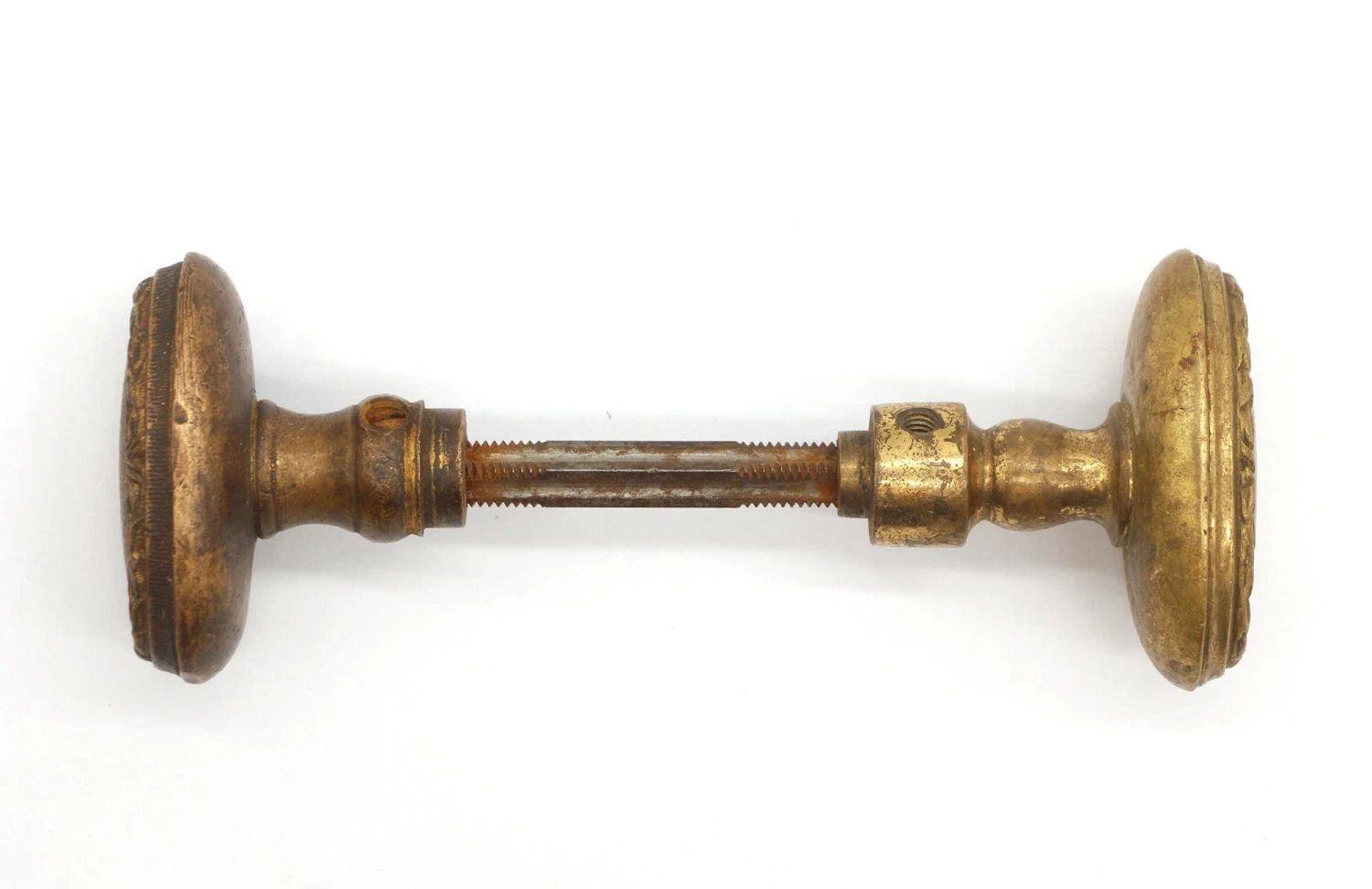 Petite Cast Bronze Oval Entry Door Knob Set 6 Petite Cast Bronze Oval Entry Door Knob Set - Image 4